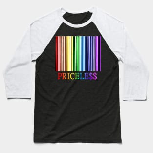 Rainbow Pride Priceless Barcode Baseball T-Shirt